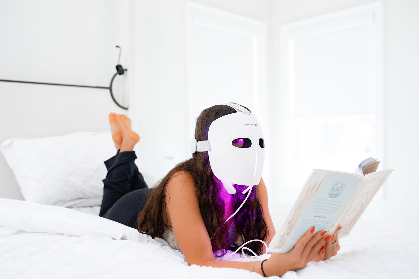 Recharge+ Red Light Therapy Mask Powered by Mito Red Light | With Blue, Yellow, Red and Near Infrared LED