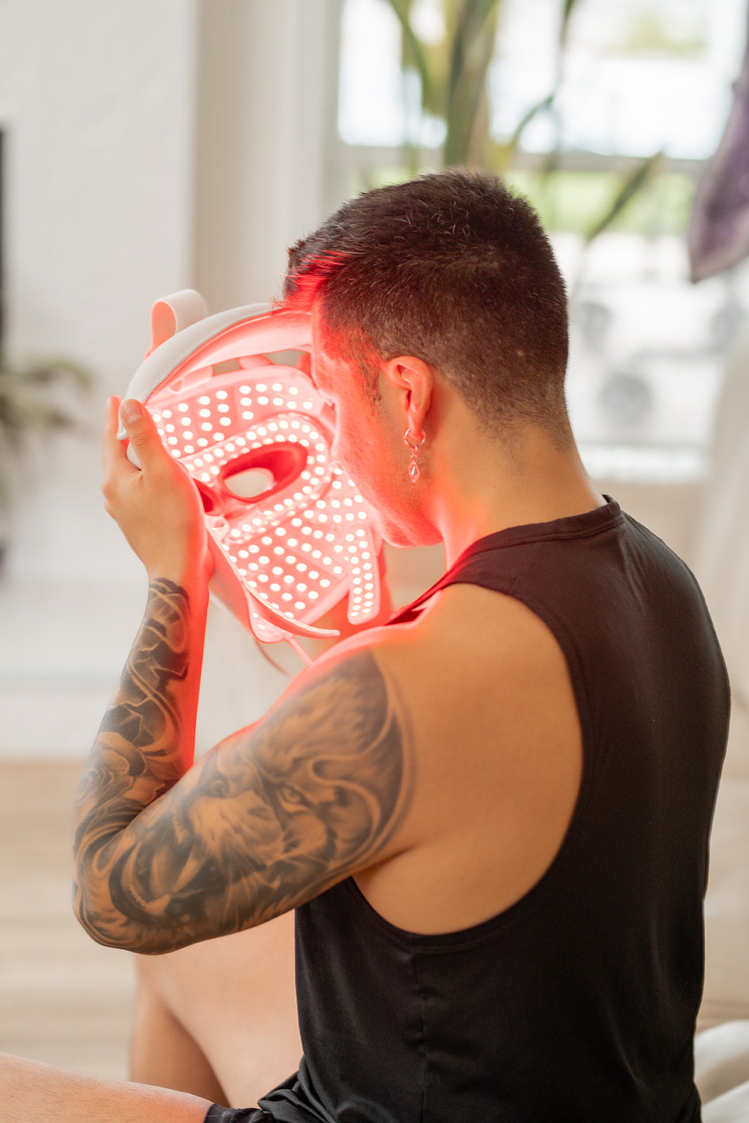 Recharge+ Red Light Therapy Mask Powered by Mito Red Light | With Blue, Yellow, Red and Near Infrared LED
